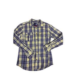 Y2K Ecko Unltd Flannel Shirt Mens Medium Yellow Black Plaid Skate Grunge